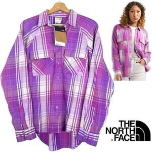 NWT The North Face Women’s Set Up Camp Flannel Shirt Sz S Violet Crocus $109